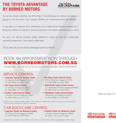 Borneo Motors - Toyota | Direct Mailer Design